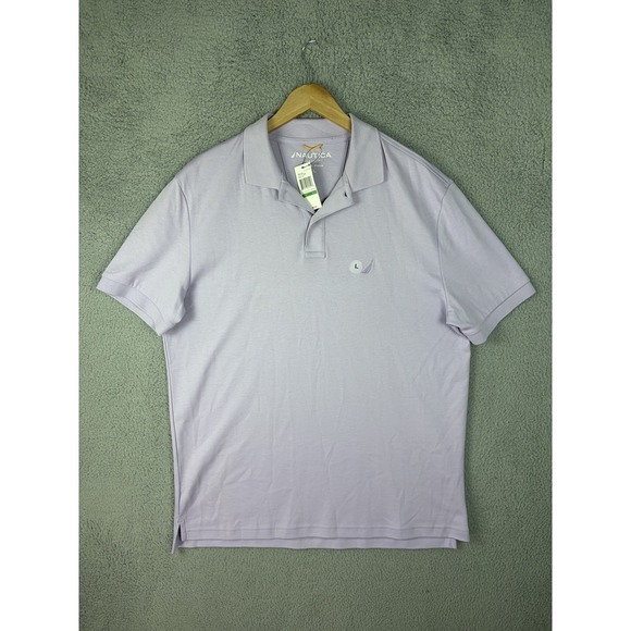 Nautica Other - Nautica Polo Shirt Mens Large Purple Classic Fit 100% Cotton Casual Mens New